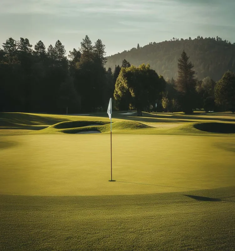 Weitläufiger Golfplatz am Grand Elisabeth Wellnesshotel Bad Ischl in ruhiger Naturkulisse.