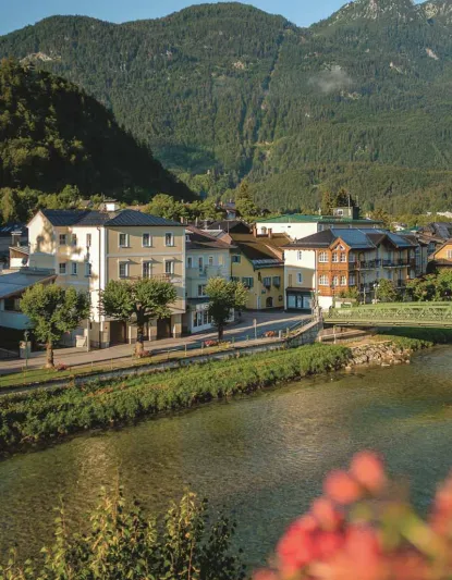 Sommerlicher Ausblick auf Bad Ischl unweit des Wellnesshotels Grand Elisabeth.